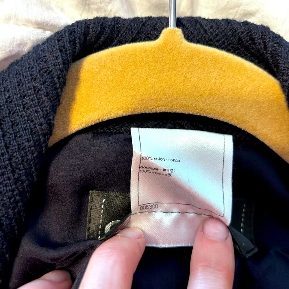 CHANEL Navy Blue Double-Breasted Blazer Coat from 2013